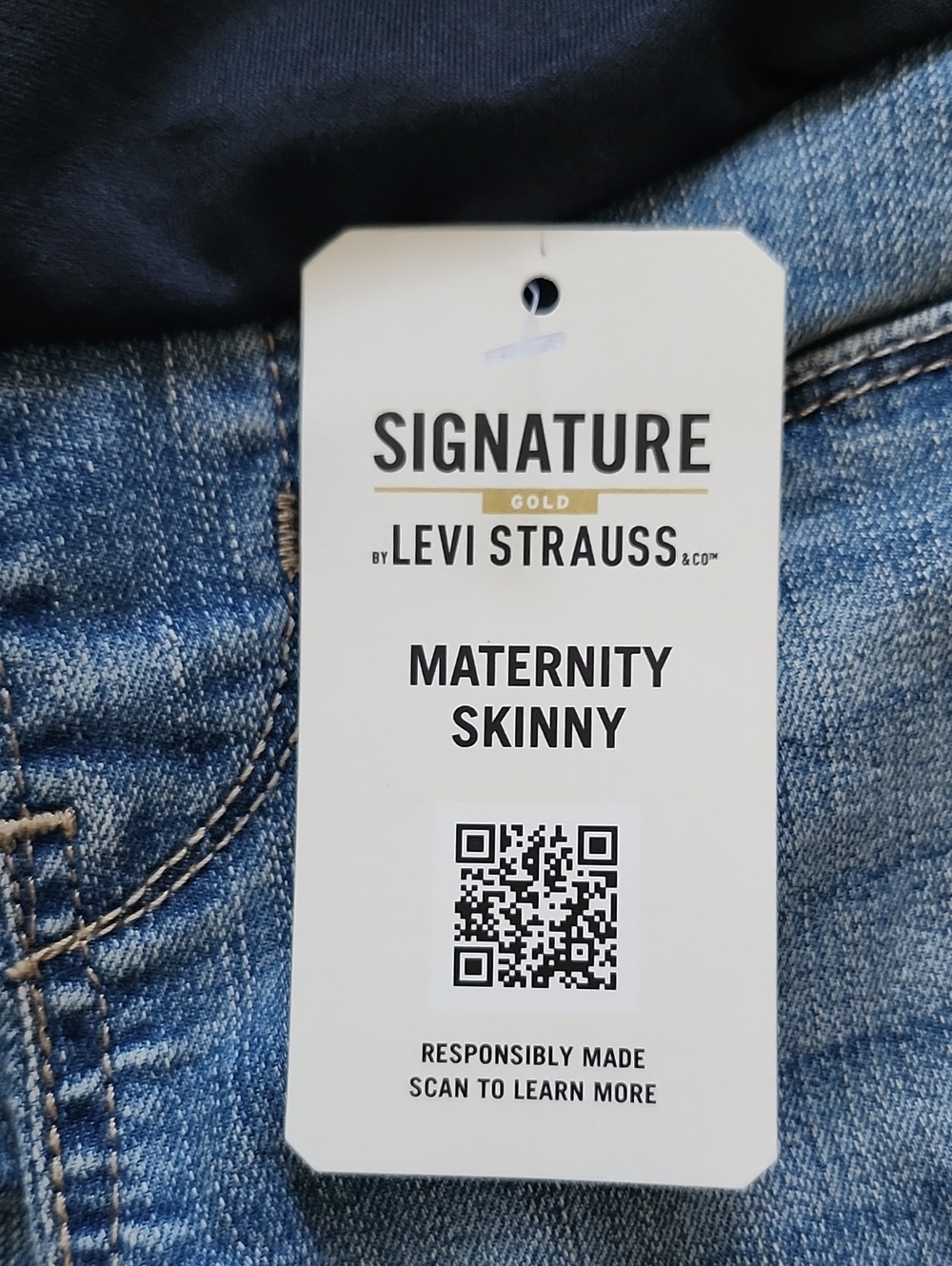 NWT Signature by Levi Strauss Gold Label Women's Maternity Skinny Jeans Size XS - Picture 11 of 11